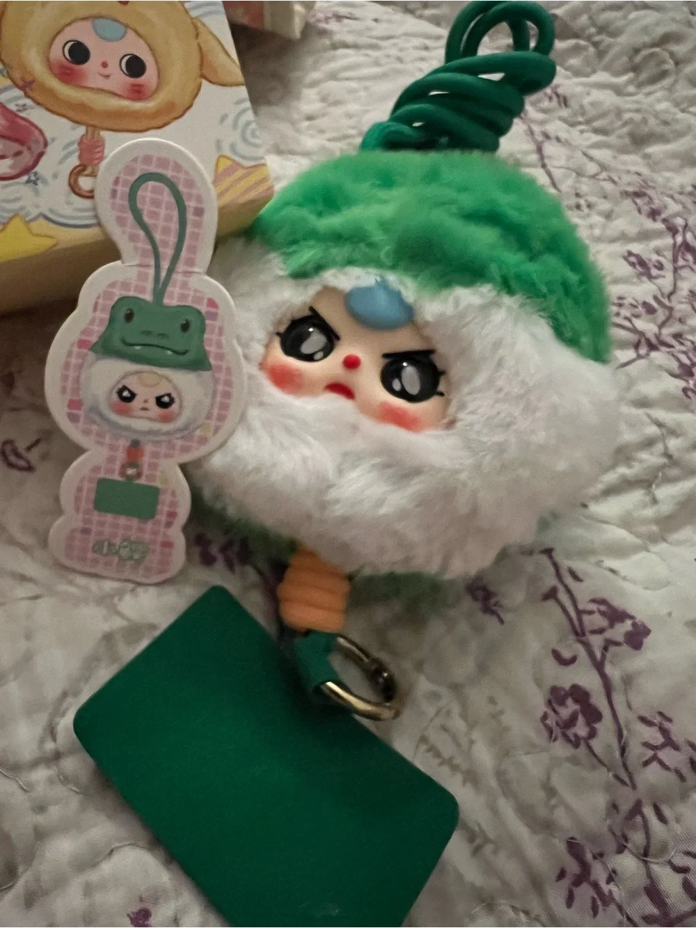 Baby Three Plush Phone Lanyard - Green